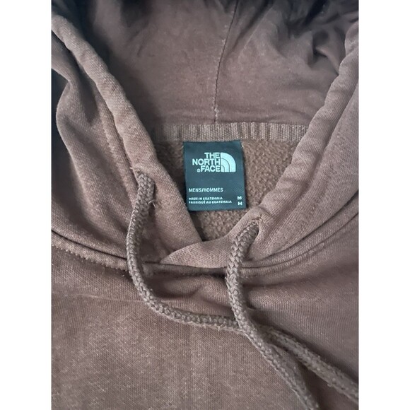 The North Face Hoodie Mens Large Maroon Pullover Logo Fleece Sweatshirt Mens Med - Picture 3 of 4